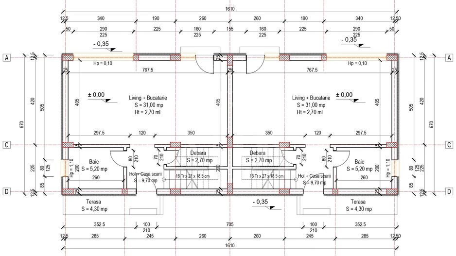 Vila de tip duplex 4 camere Titan Pallady Sector 3 - Schiță 2