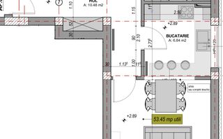 Apartament 2 camere LA CHEIE zona Aeroport Sibiu - Schiță 15