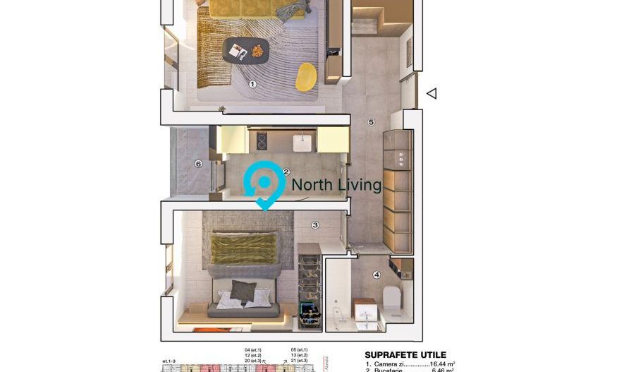 2 camere nou, 50 mp, balcon, Prelungirea Ghencea - Poză 8