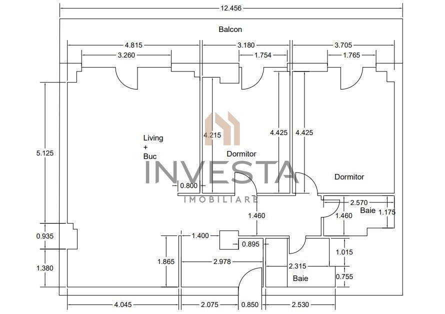 Apartament 3 camere cu terasa i! - Schiță 12