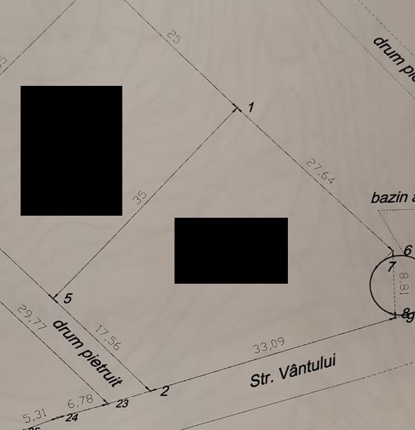 Teren intravilan 915 mp dublu front  strada Vantuluiï¿½ - Poză 3