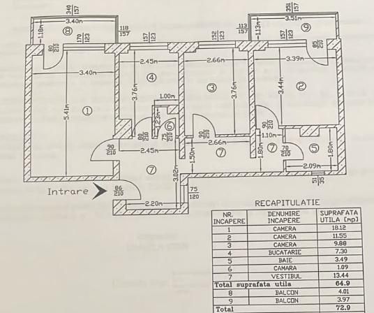 Apartament 3 camere Bd. Lacul Tei | Parcul Circului - Schiță 11