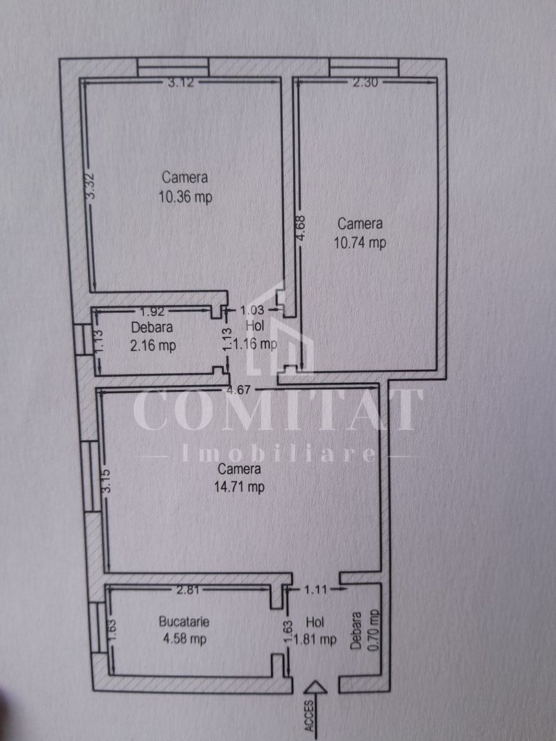 Apartament 3 camere | etaj intermediar | cartier Mănăștur, Cluj-Napoca - Poză 16