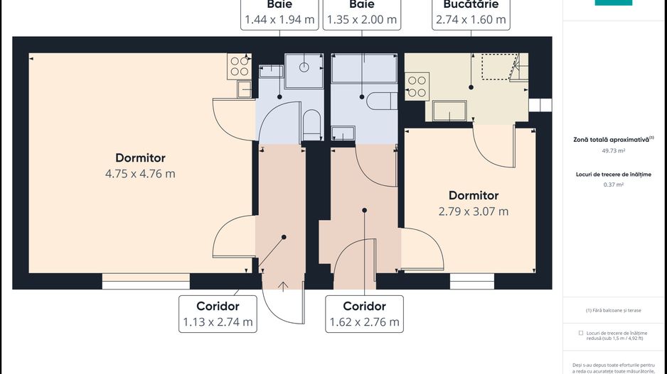 Apartament cu 2 camere în imobil central - Poză 16