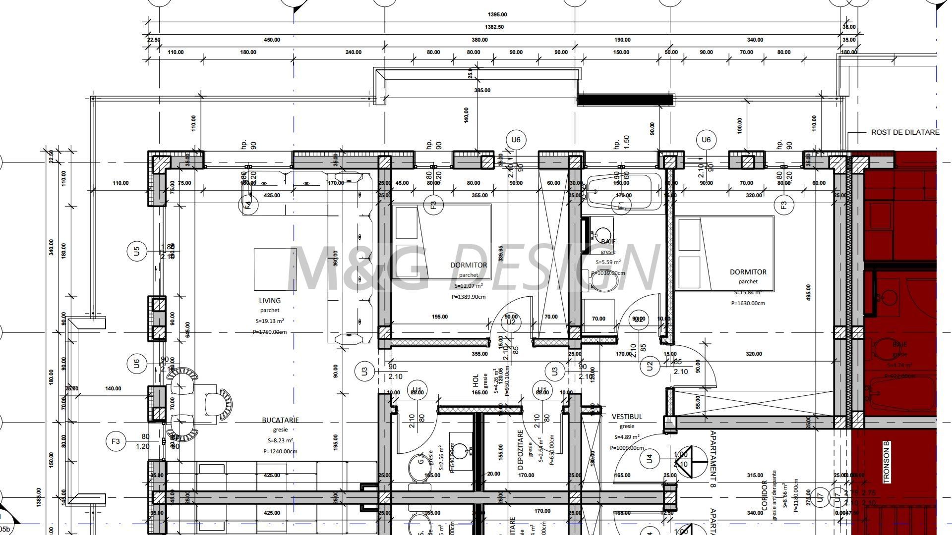 3 camere  bloc nou, 80 mp utili , balcon de 20 m - Poză 39