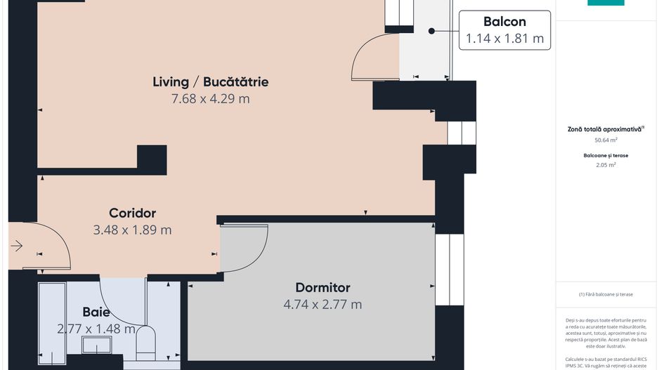 Apartament 2 camere | Etaj 3 | Zona Torontalului - Poză 7