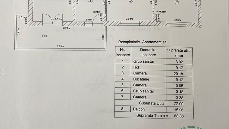 Apartament 3 camere Bragadiru Cristalului - Poză 11