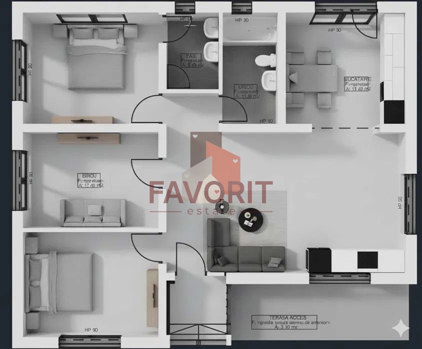 Casa Individuala | Mosnita Noua | 4 camere | Teren 635 mp | Disponibila Imediat - Schiță 6