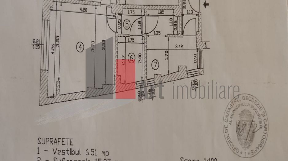 Apartament cu trei camere de vanzare-Piata Victoriei - Poză 8