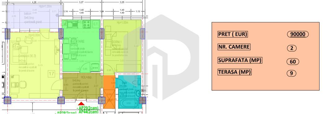 Zona interex | Apartament 2 camere | Hipodrom IV | Terasa Dezvoltator - Poză 1