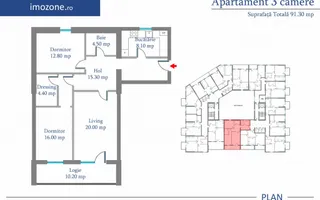 Militari-3 Camere, 91.3mp, 2 bai, bucatarie inchisa, Bloc Nou, Metrou, Finalizat - Poză 22