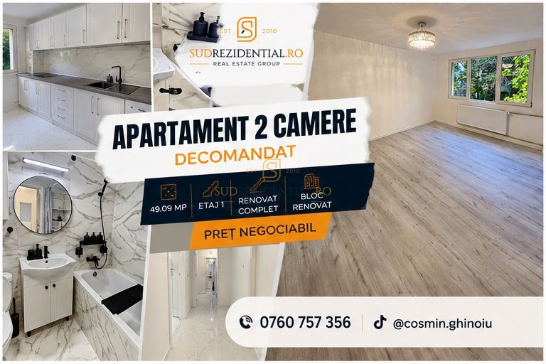 2 camere complet renovat, disponibil imediat, Luica, Strada Tatulesti - Poză 1
