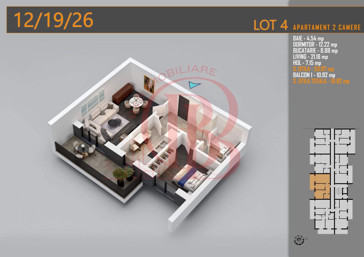 Apartament 2 camere Theodor Pallady-Metrou Nicolae Teclu - Schiță 1