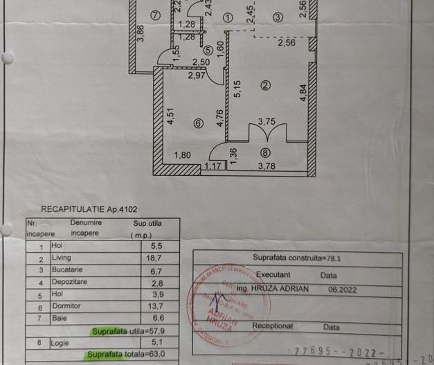 2 camere| WIN HERASTRAU| PARCARE - Schiță 25
