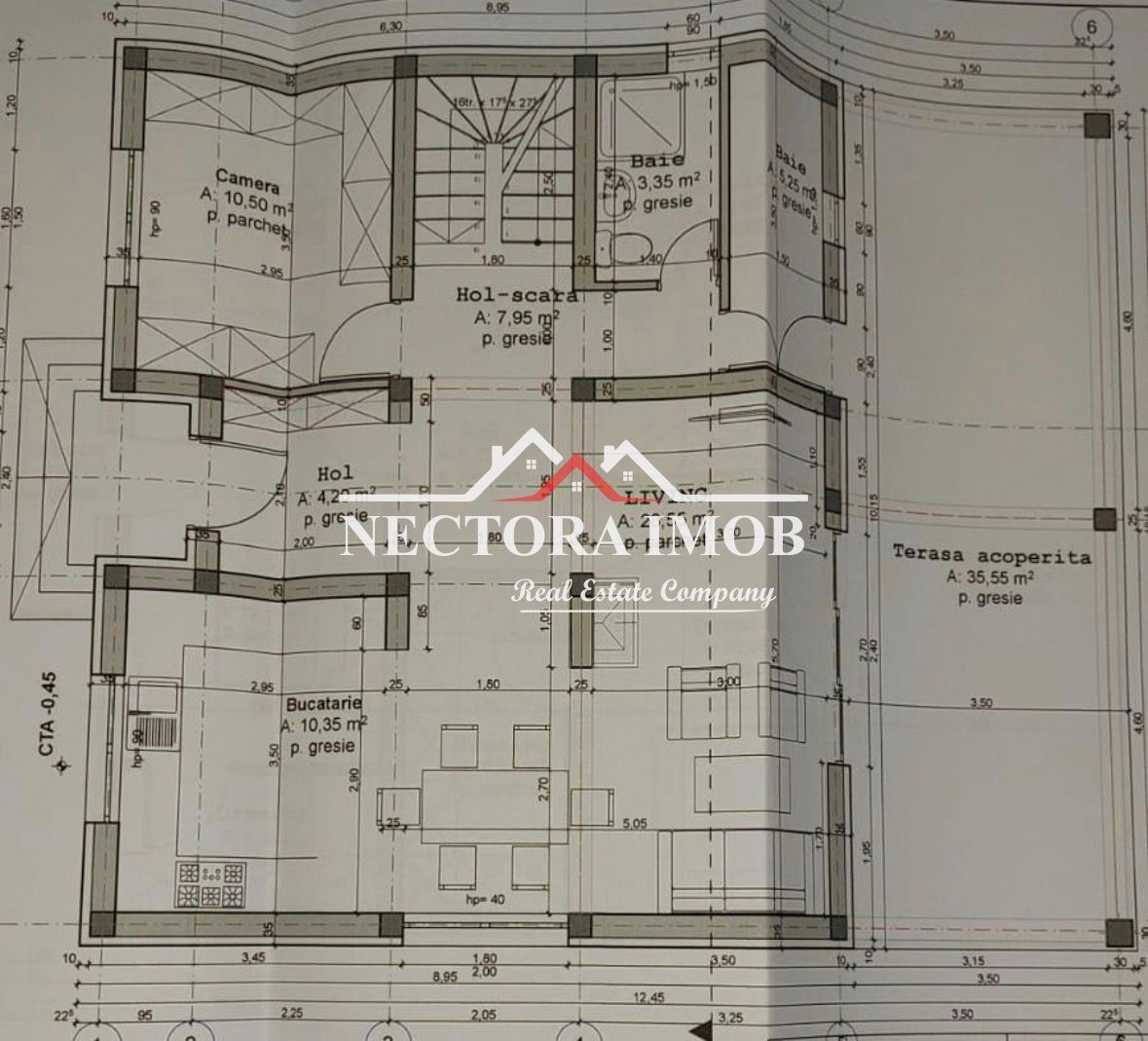 NECTORA IMOB-Casa 4 camere, Livada de Bihor, 710 mp teren, la rosu - Poză 5