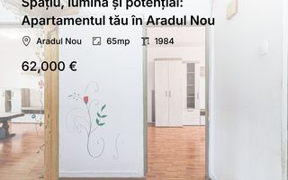 Spațiu, lumină și potențial: Apartamentul tău în Aradul Nou - Poză 1