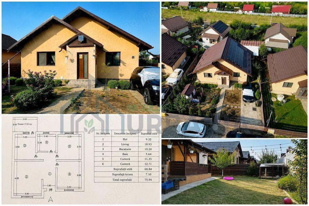 Casă individuală pe parter, teren 375 mp, sistem fotovoltaic 6 kW, posibilitate mansardare – Horpaz, Iași - Poză 1