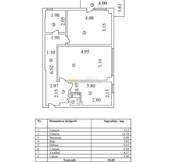 Decomandat | 2 camere | N Titulescu - Victoriei | Bloc 1978 - Poză 9