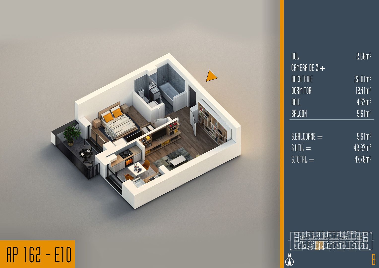 Oferta Lansare 2 camere tip studio proiect nou Pallady - Schiță 5