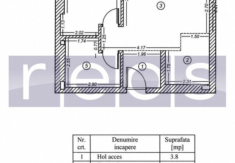 VANZARE APARTAMET PREMIUM 2 CAMERE | ONE VERDI | MOBILAT | 49 MP - Schiță 15
