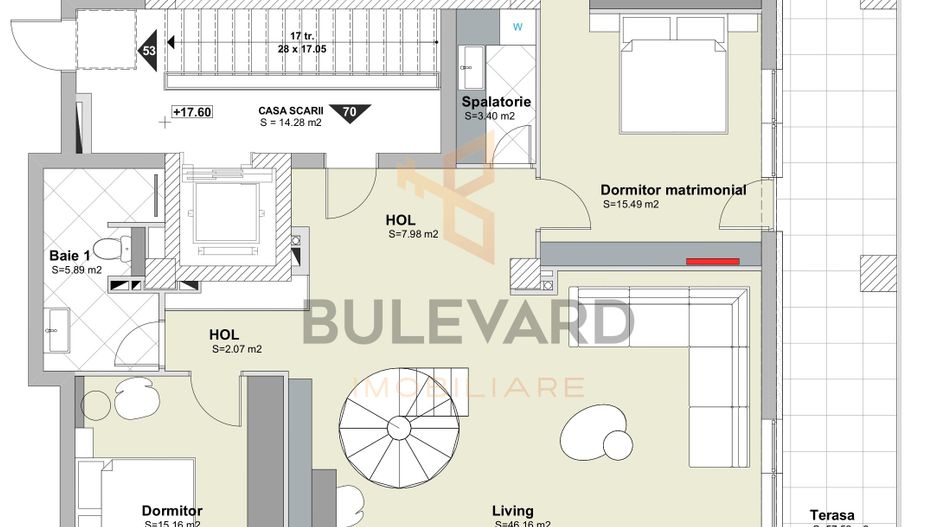 Penthouse de lux 150 mp utili + 200 mp terasa + 2 parcari subterane - Poză 10