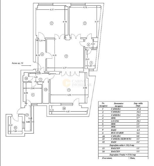4 camere I Parc Cismigiu I Etaj inferior I 111 mp - Poză 15