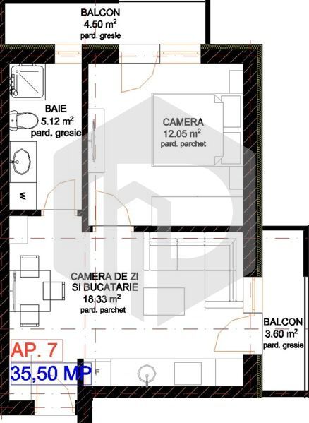 Apartament 2 camere - Rahovei- Etaj 3 | Balcoan - Dedeman - Poză 2