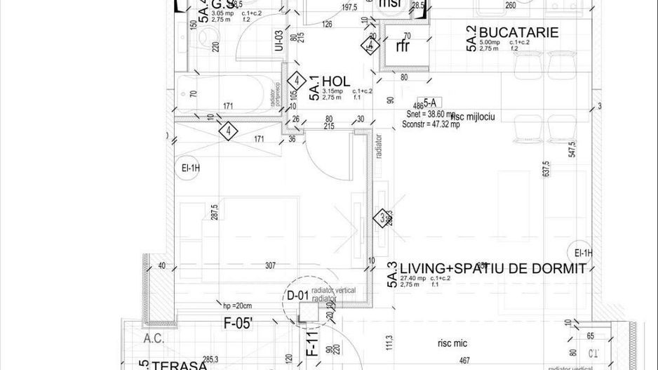 Apartament modern mobilat lux, terasa panoramica, zona Pescariu - Schiță 7