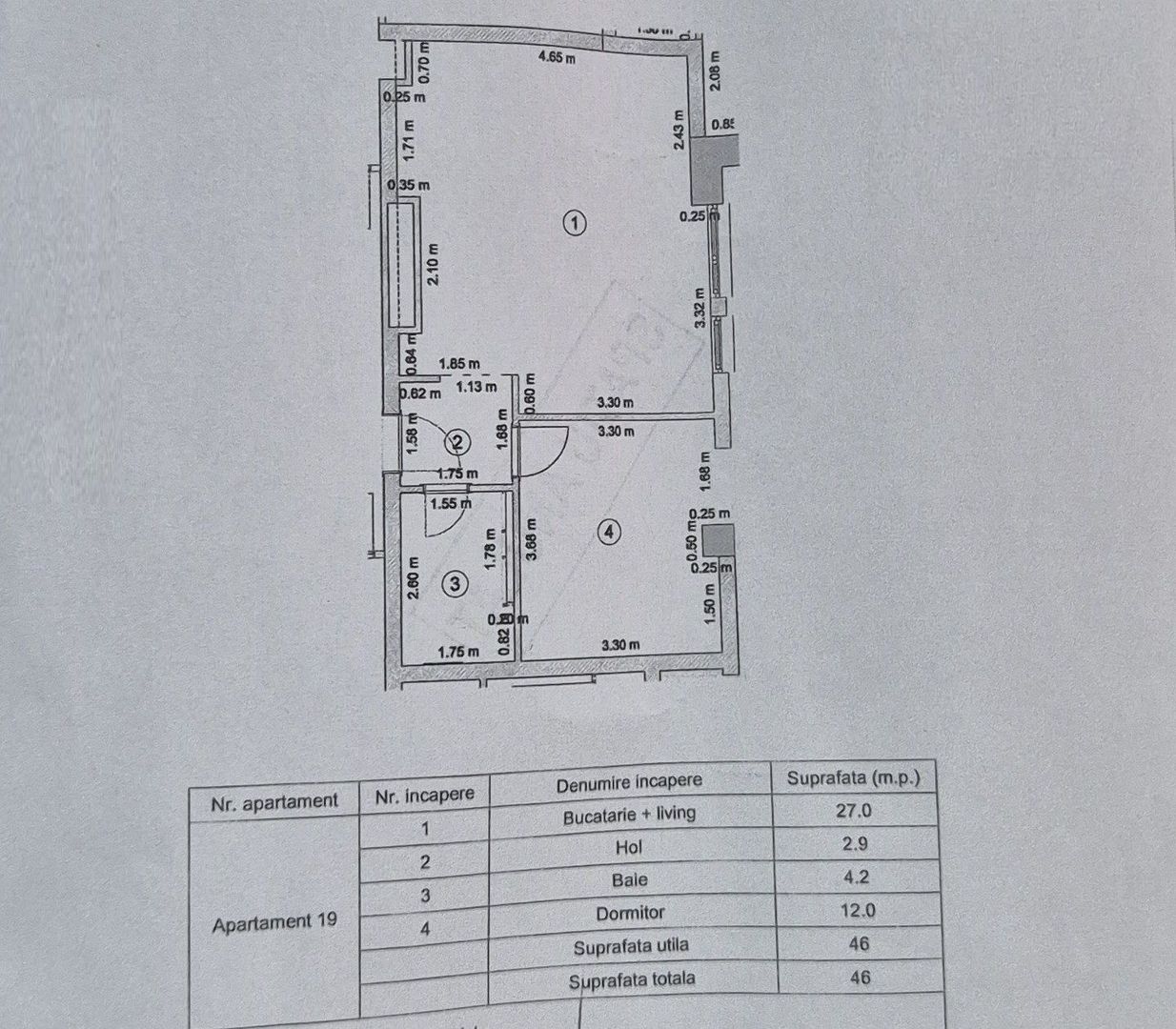 Studio mobilat și utilat, bloc 2020, etaj 3 – Terasă comuna amenajată - Schiță 15