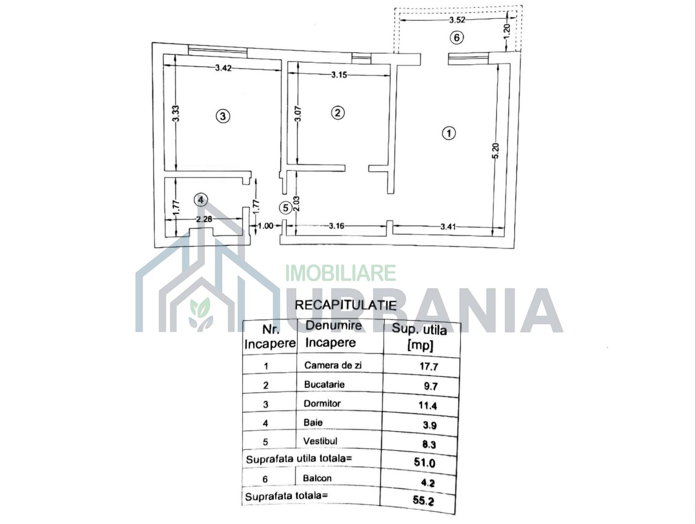 Apartament 2 camere decomandat, 51 mp utili + balcon, Iași - 120.000 € - Poză 5