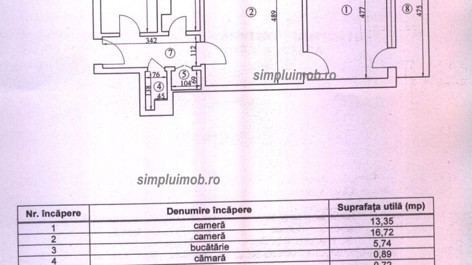 Tineretului Cantemir 2 Camere Modern - Schiță 11