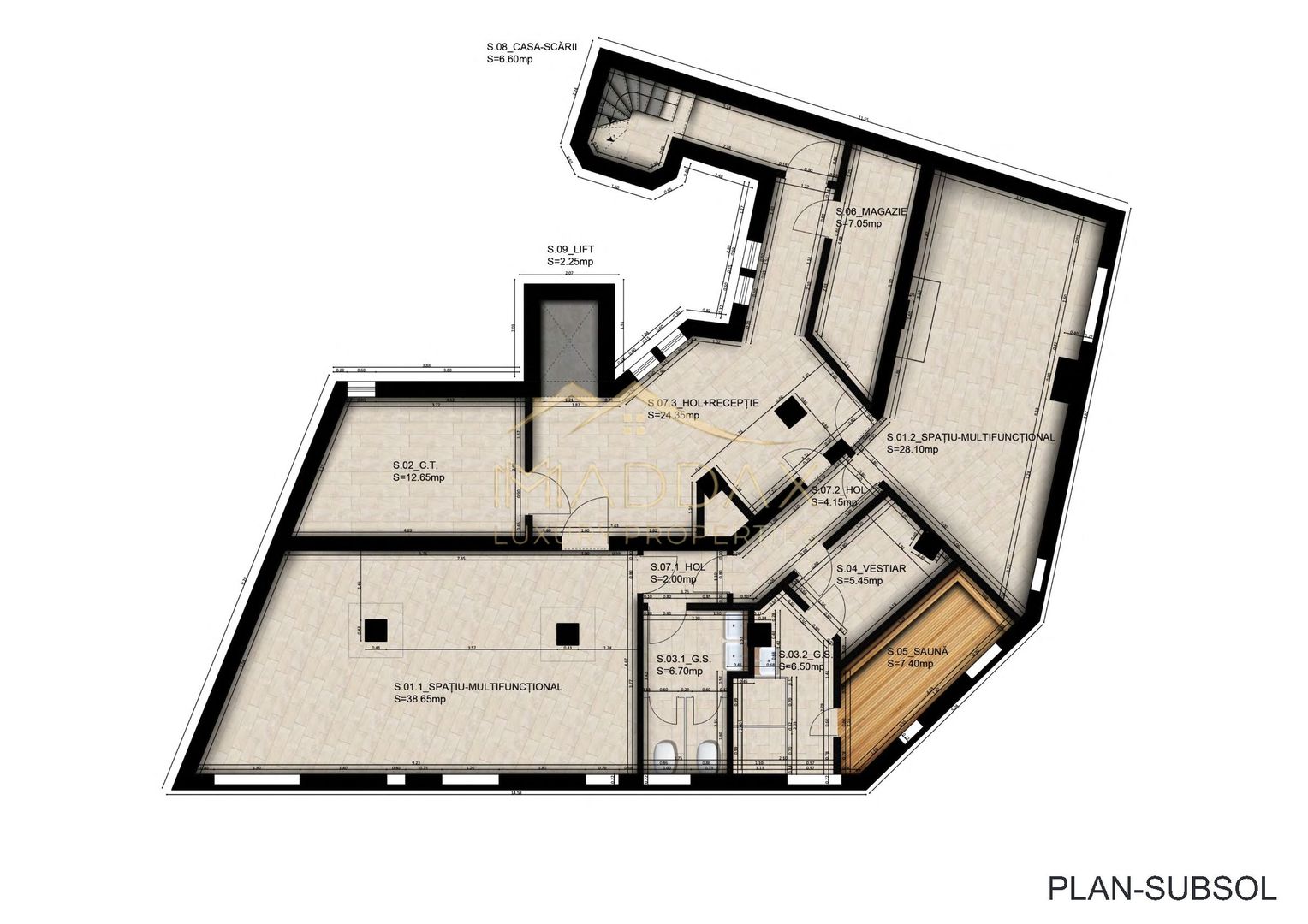 Spatiu Apartamente/ Hotel //​ ​1027.80 mp // Zona Obor - Schiță 35