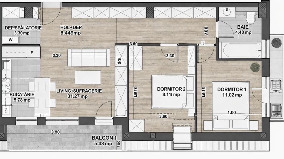 Apartament 3 camere 80 mp, priveliște superbă spre Lacul Gheorgheni&Iulius Mall - Poză 14