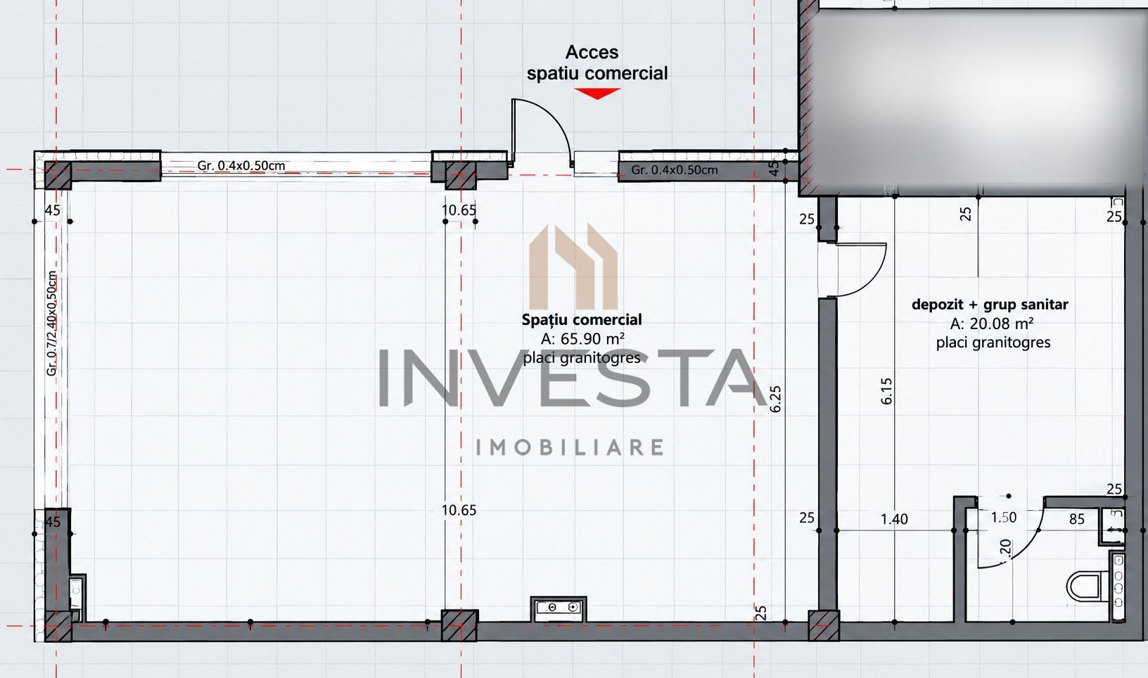 Spatiu comercial de 86 mp utili, zona Borhanci, Gardenia Residence! - Schiță 4