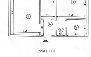 Apartament 2 camere, decomandat, 52,6 mp, etaj 1, Piața Nicolina, Iași - Poză 1