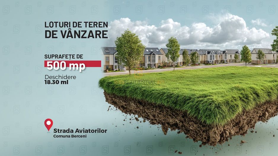 Teren 500 mp, Comuna Berceni, deschidere 18.30 ml - Poză 1