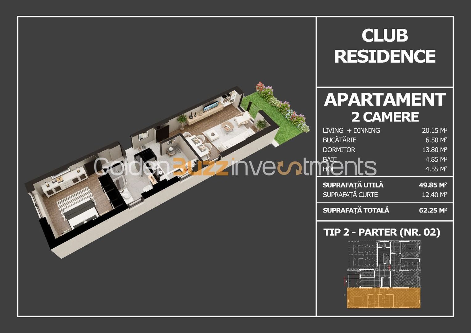 Apartament 2 camere | Gradina Proprie | Bucatarie Inchisa | - Poză 8