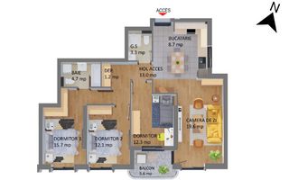 Vanzare 4 camere PIPERA | Constructie finalizata | COMISION 0% - Poză 1