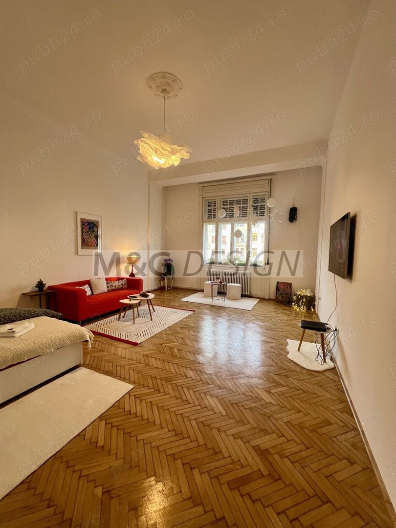 3 camere 104mp etaj 1 vedere in Piata Victoriei complet utilat si mobilat - Poză 2