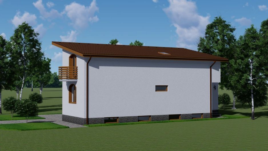 Proiect casă cu mansardă în construcție Micălaca - Poză 8