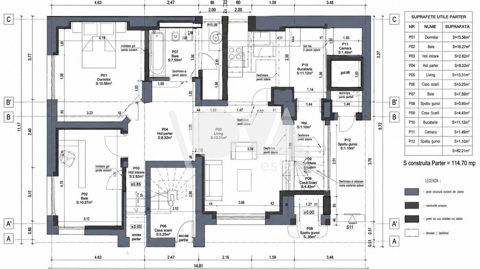 De închiriat Duplex 5 camere (parter + demisol) - vila Piata Romana - Poză 17