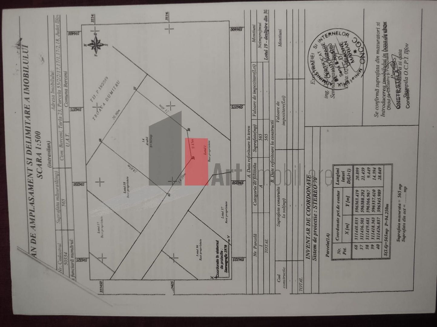 Vânzare teren intravilan comuna Berceni - Poză 2