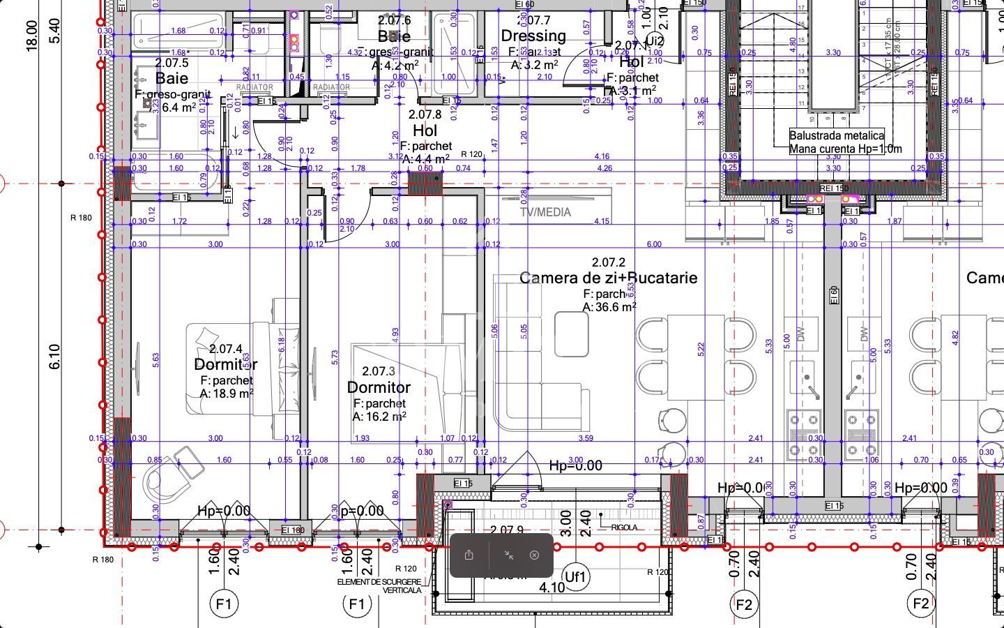 Apartament 3 camere 92 mp | Etaj 2 | Zonă premium – Gheorgheni - Schiță 15