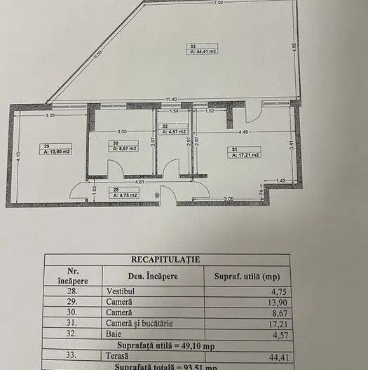 Apartament 3 camere LUICA 94 MP - Poză 8