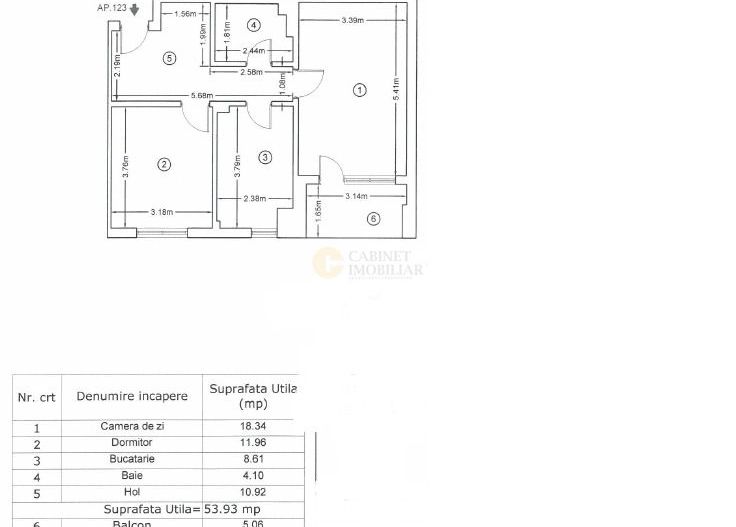 2 camere decomandat| 59mp | Rotar Park 1 | Metrou Pacii 1 minut - Schiță 12