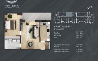 InvestZone vinde apartament 2 camere in complexul Riviera Oradea - Poză 1