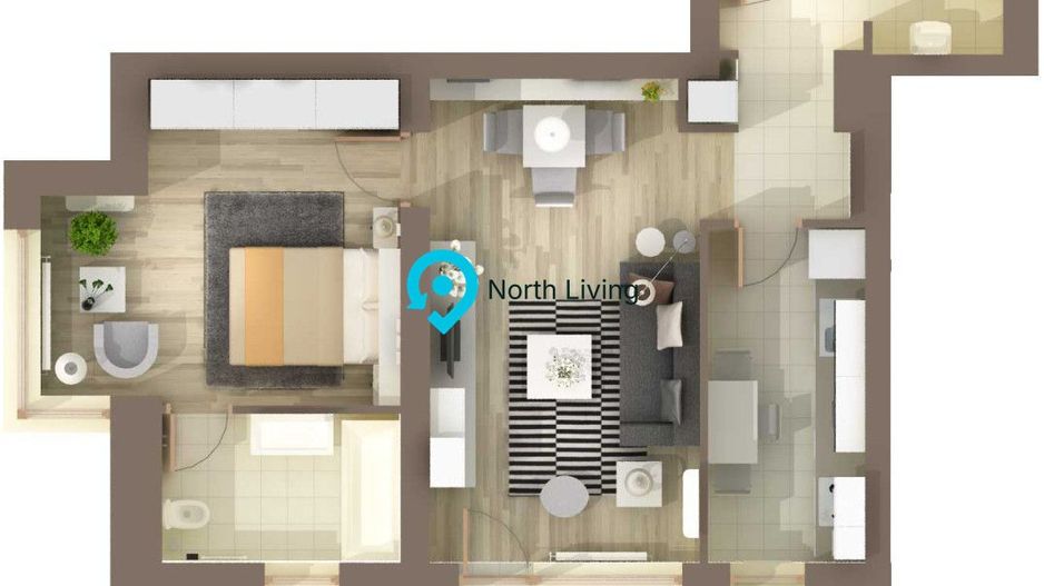 2 Camere | 61 mp | Aleea Privighetorilor -Baneasa | 2 bai - Poză 7