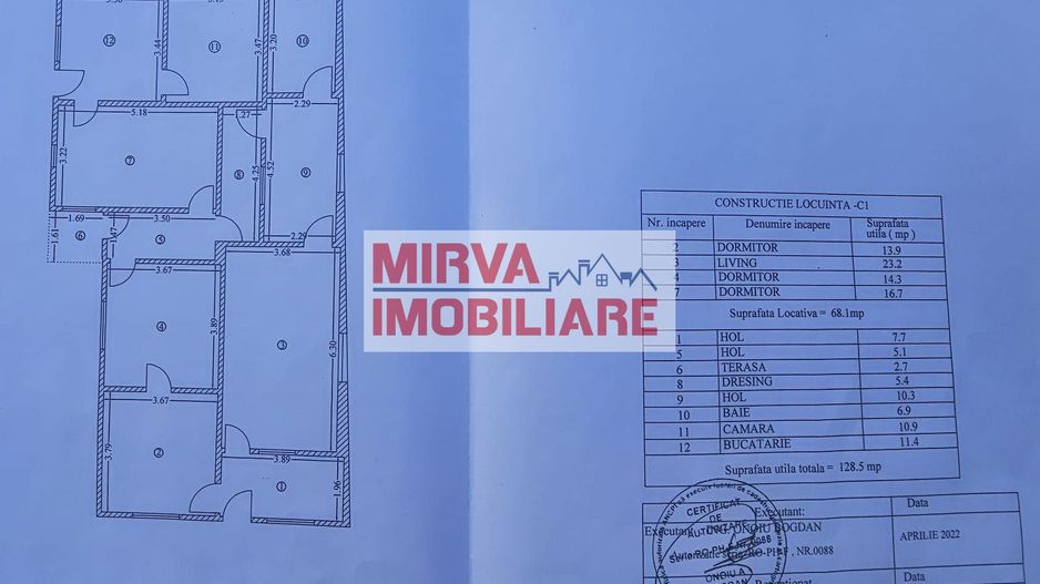 Exclusivitate! Casă cu teren generos în Sat Olteni, Com.Teișani - Schiță 55