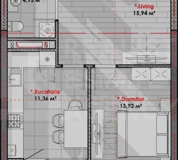 Vânzare, apartament, 2 camere, str. Calea Moșilor, Râșcani - Poză 4