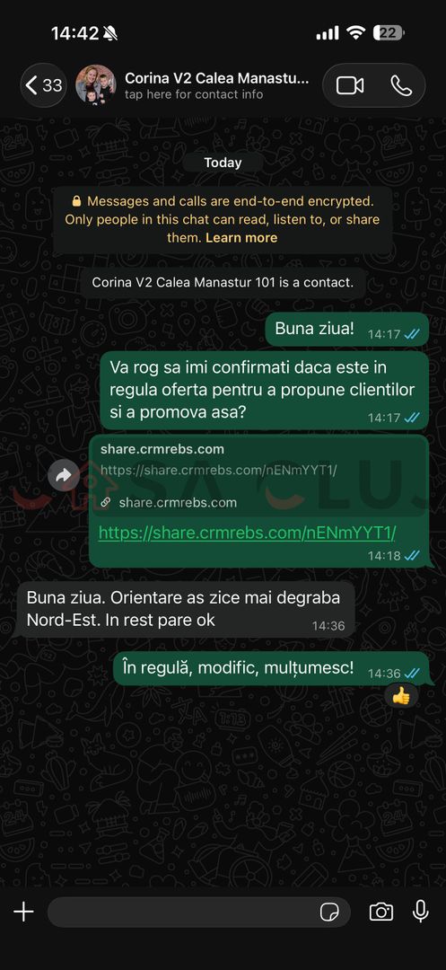 2 camere, etaj intermediar, zona Kaufland Manastur - Poză 7